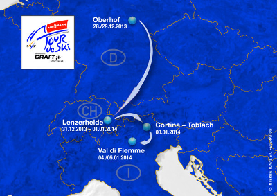 Carte du Tour de Ski 2014